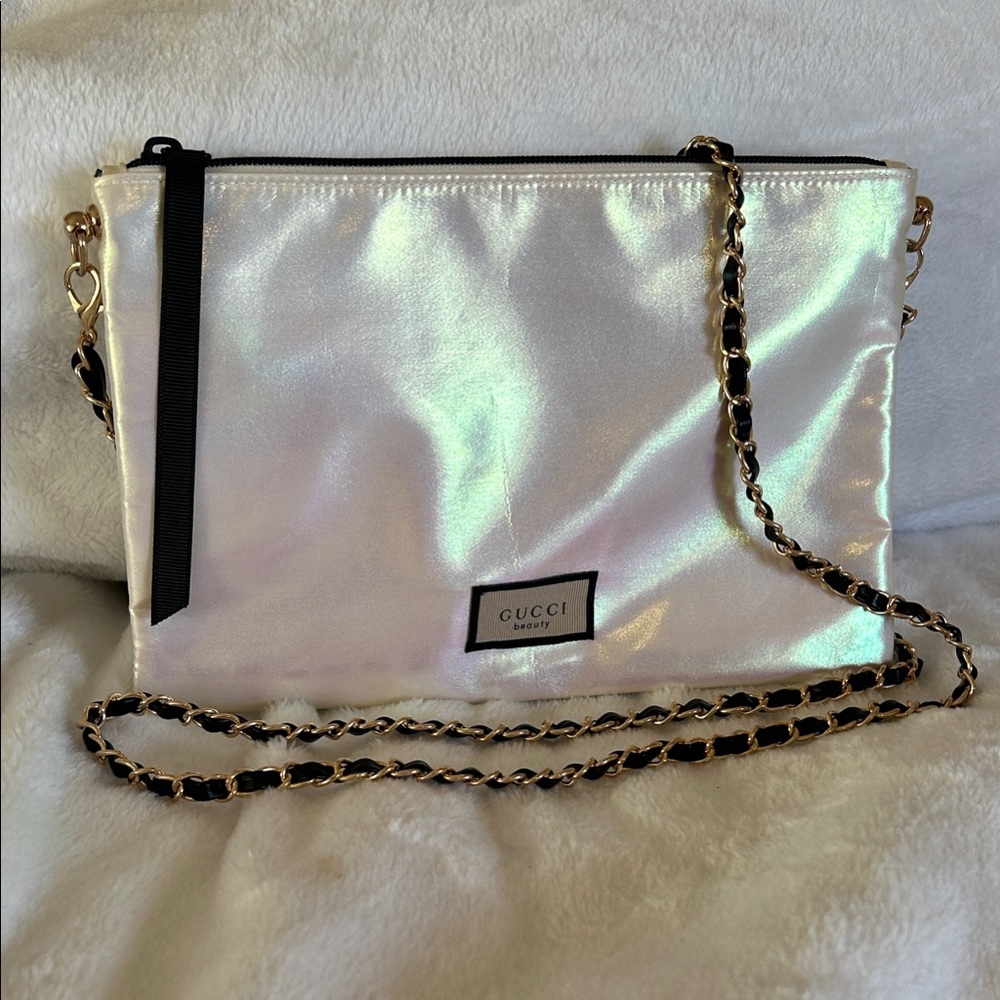 GWP Luxe Iridescent Beauty Bag/Pouch Converted into Crossbody
